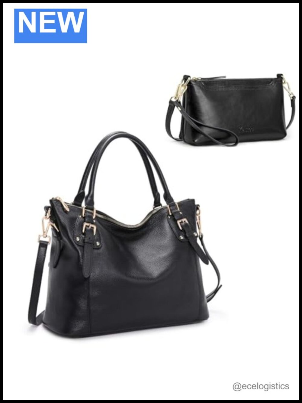 Genuine Leather Purses & Handbags Bundle with Small Crossbody Bags